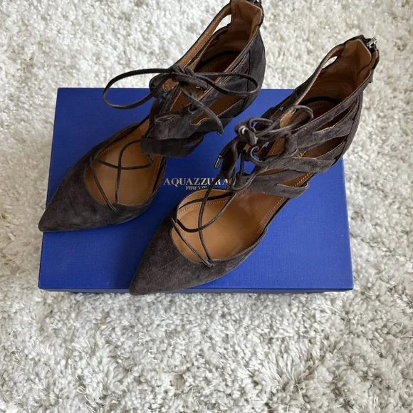 Aquazzura Belgravia suede heels - Picture 5 of 15